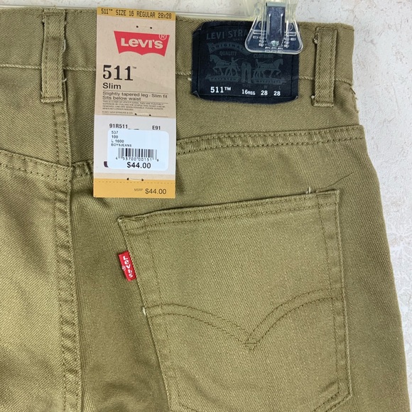 Levi’s boys olive green slim fit jeans fall - Picture 8 of 8